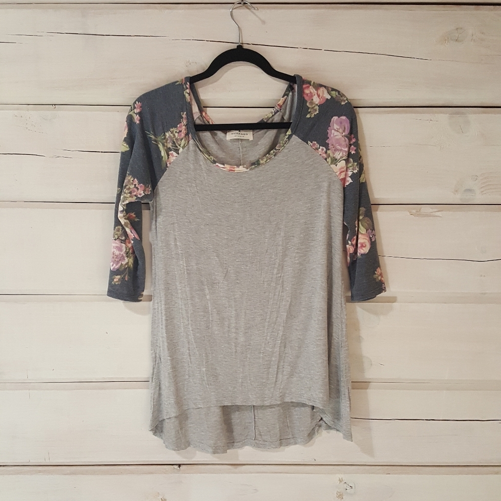3/4 sleeve jersey tee